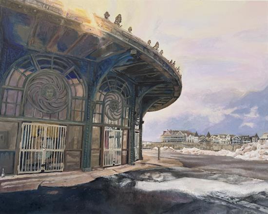 Julia Ahlfeld - Wall High School - Grade 12 - End of an Era in oil on Masonite (1).jpg