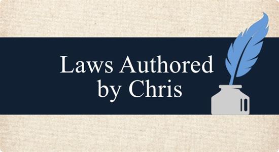 Laws Authored By Chris